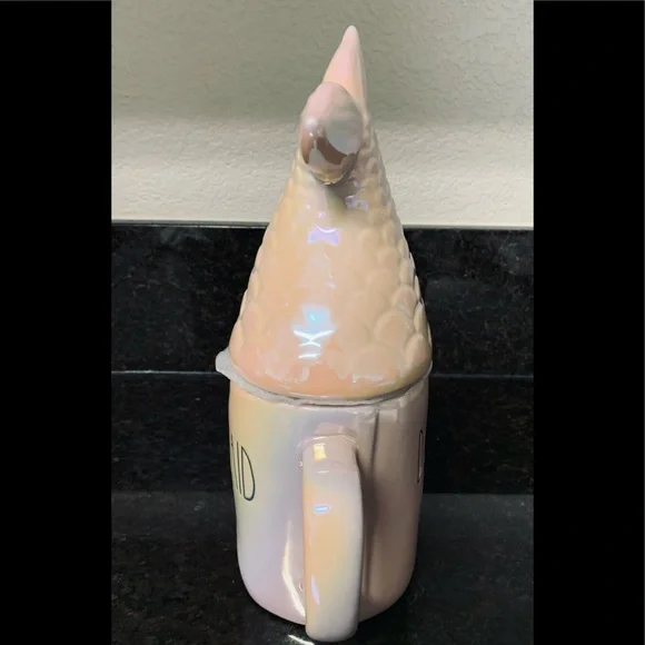 RAE DUNN-Iridescent Mermaid Hair/Don’t Care Topper Mug 🧜🏼‍♀️ - Picture 2 of 3